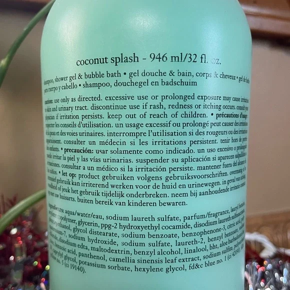 PHILOSOPHY COCONUT SPLASH. Shower, Bath & Shampoo 32oz. Factory sealed w/ pump.